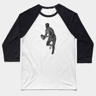Rugby player black and white Baseball T-Shirt